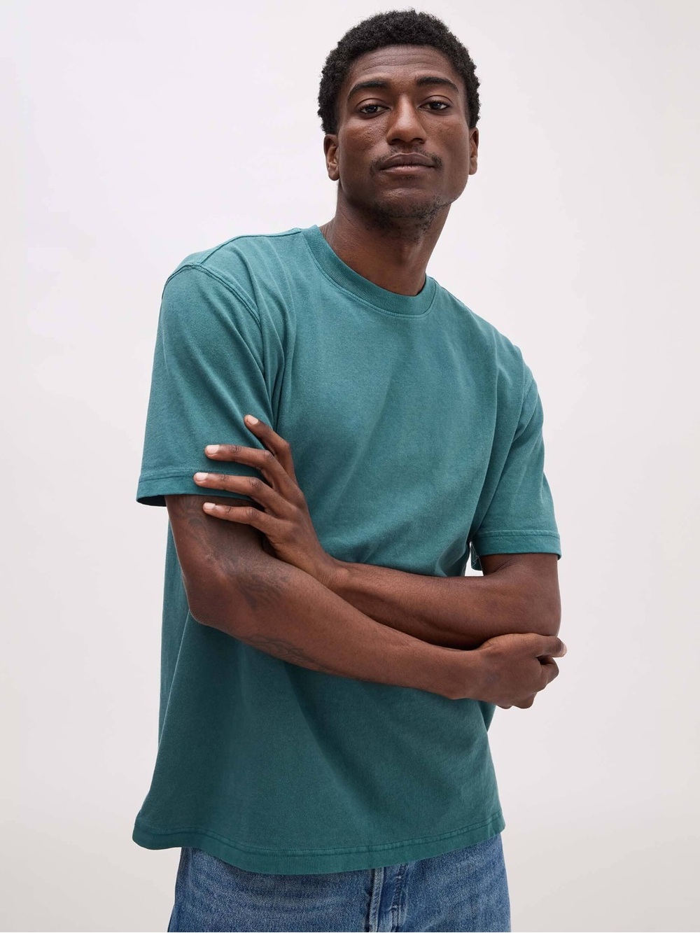 Richer Poorer The Relaxed Short Sleeve Tee Shirt Rainforest Green Size XL